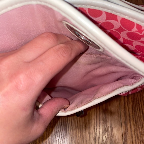 Pink Coach Monogram Shoulder Bag - Picture 8 of 13